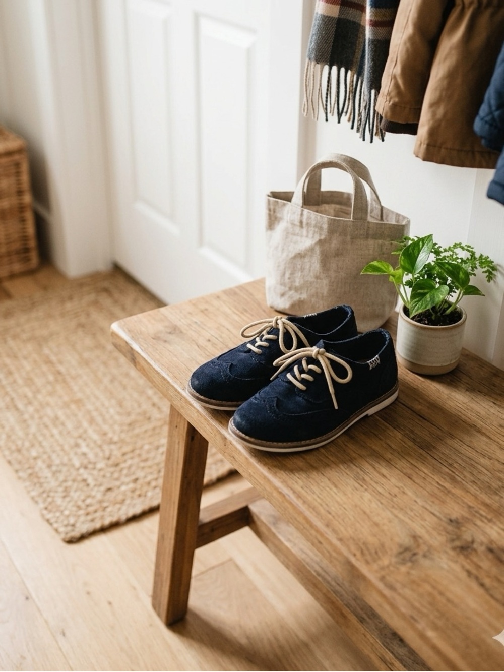 Zara Baby Navy Blue Suede Oxfords Size 5.5